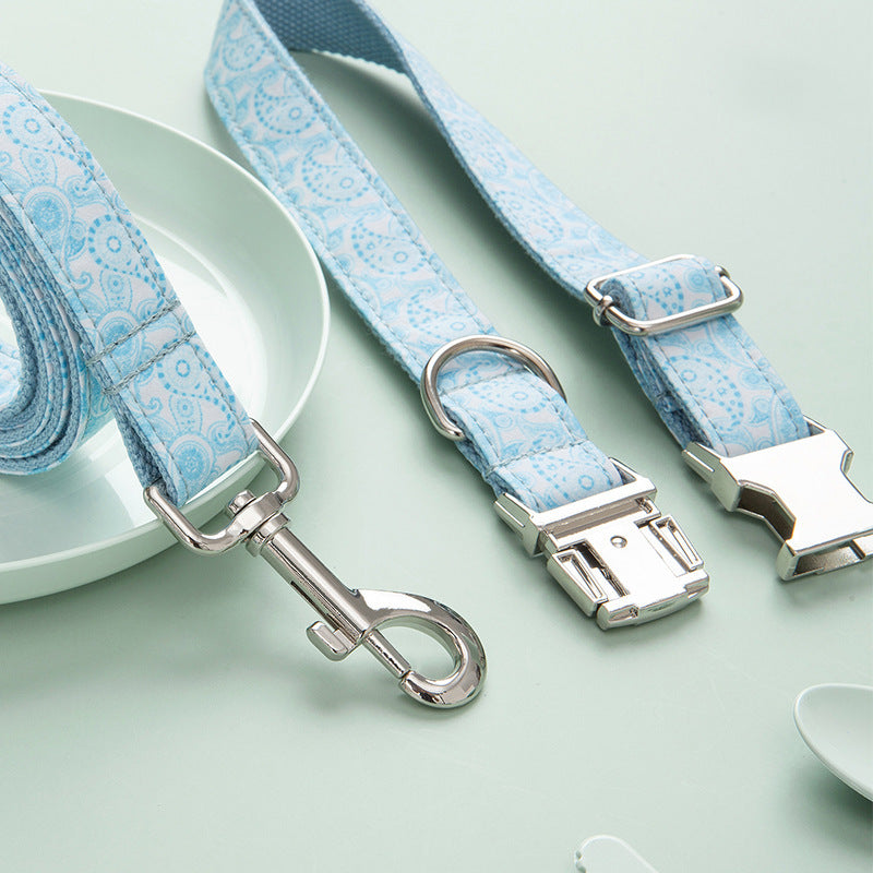 Paisley Haustier Halsband Leine Set Hundehalsband Leine Schleife