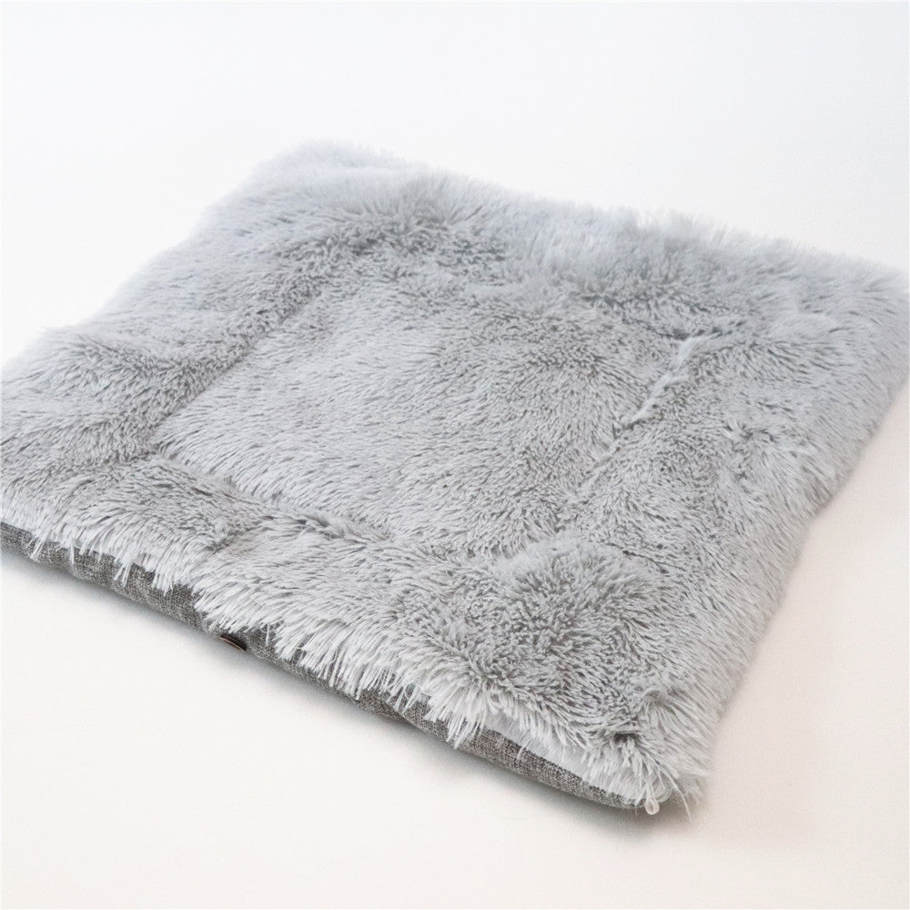 Dual-purpose Convertible Folding Plush Pet Mat