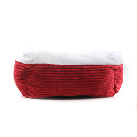 Autumn And Winter Deep Sleep Cat Kennel Kennel Corduroy Soft Warm Short Plush Liner Square Nest Pet Nest