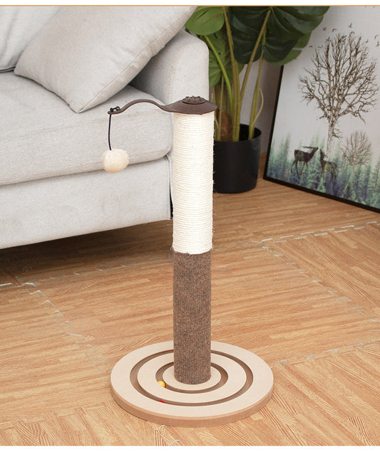 Cat Scratcher Sisal No Chipping Vertical Anti-Scratch Sofa Protection Rotating Compass Cat Scratching Column Claw Sharpener