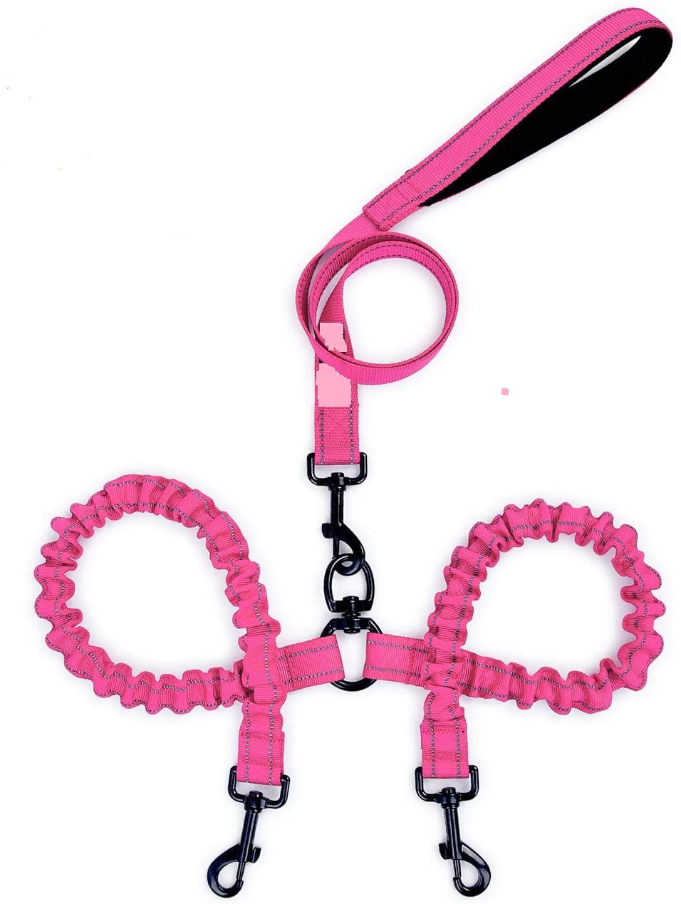 Explosion-Proof Double-Headed Pet Leash Luminous Pet Double-Headed Dog Leash One Drag Two Large Dog Leash