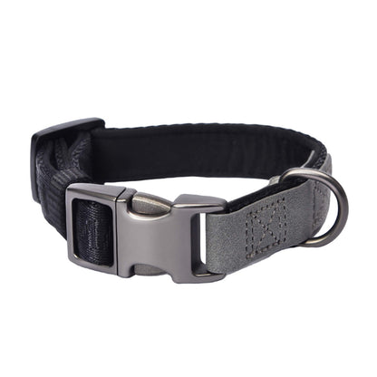 PETMARVEL Heavy Duty Solid Dog Collar Neoprene Padded 1 In Wide
