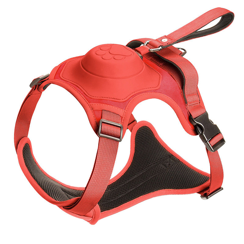 2 In 1 Wholesale Retractable Dog Leash Suppliers Customized Logo Adjustable Hands Free Neoprene Harnesses Webbing Leashes Set