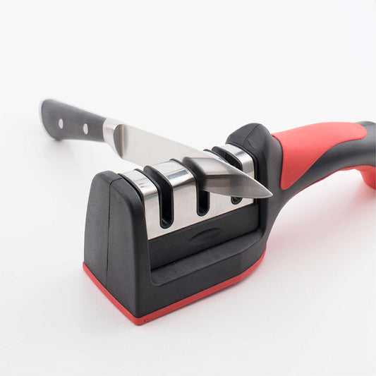 New Three-Stage Sharpener Manual Fast Diamond Sharpener Artifact Household Kitchen Wear-Resistant Multi-Functional Sharpening Stone