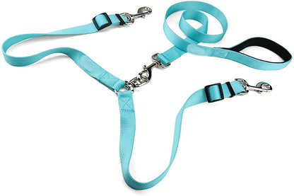 Explosion-Proof Double-Headed Pet Leash Luminous Pet Double-Headed Dog Leash One Drag Two Large Dog Leash