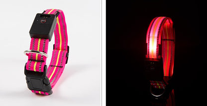 Wasserdichtes Haustierhalsband mit magnetischer Aufladung aus Glasfaser