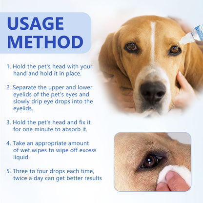 Pet Eye Drops, Cats And Dogs Eye Cleaning Care Pet Eye Wash Tear Stain Remover