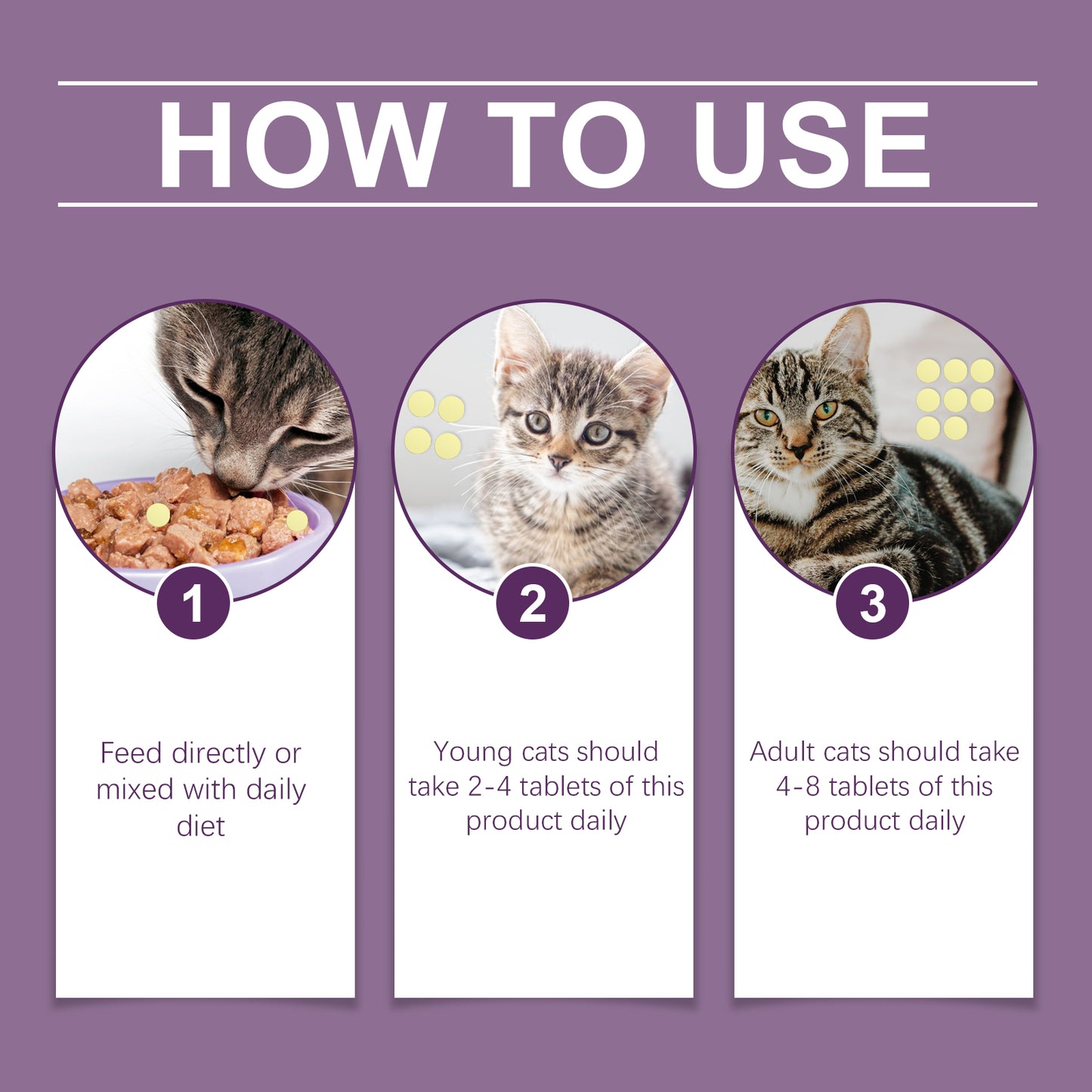 Compound Taurine Tablets For Cats Nutritional Supplement Multi-Dimensional Taurine Tablets For Cats