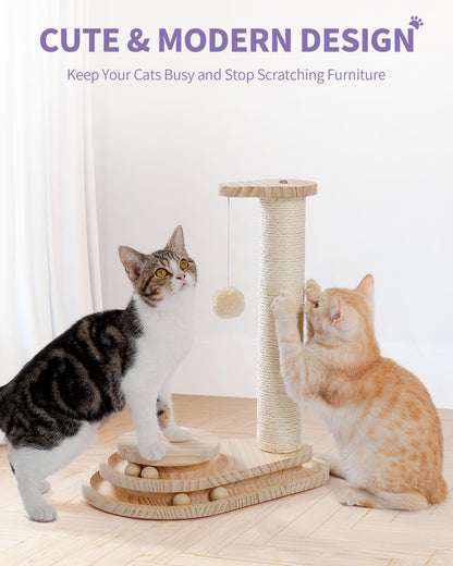 Indoor Cat Soft Scratching Board And Interactive Ball Track Toy Cat Rest And Grooming Supplies