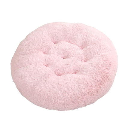 Round Pet Mat Dog Bed Plush Warm Sleep Dog Bed Cathouse Doghouse