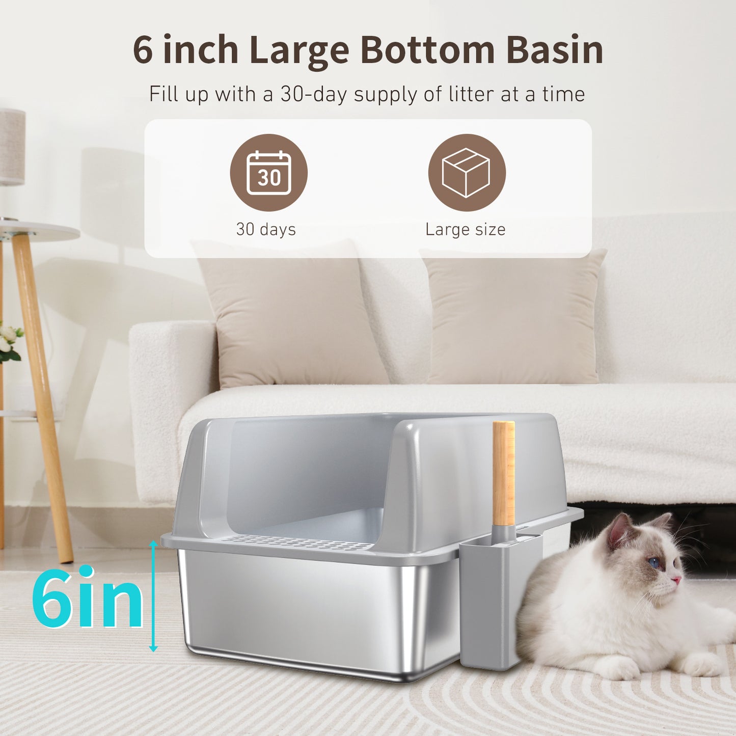 Stainless Steel Cat Litter Box