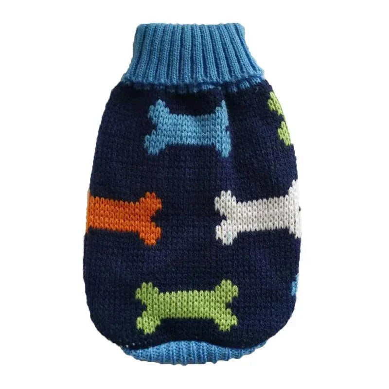 Warmer Hundepullover für den Winter, für kleine und mittelgroße Hunde, gestrickter Mantel für Welpen und Katzen, Chihuahua, französische Bulldoggen, Yorkie