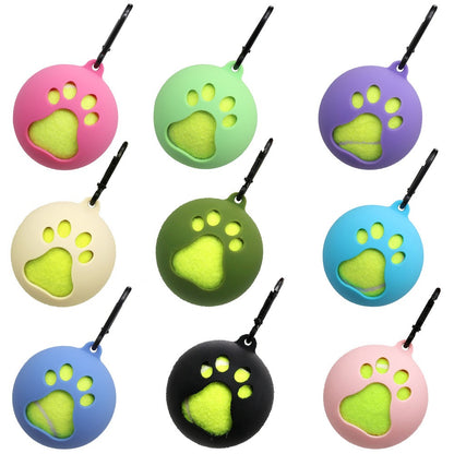 Pet tennis rack tennis set toy ball stand portable hands-free dog walking supplies training ball cover