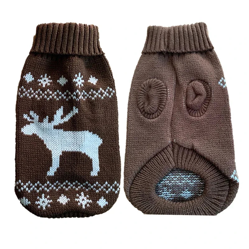 Warmer Hundepullover für den Winter, für kleine und mittelgroße Hunde, gestrickter Mantel für Welpen und Katzen, Chihuahua, französische Bulldoggen, Yorkie