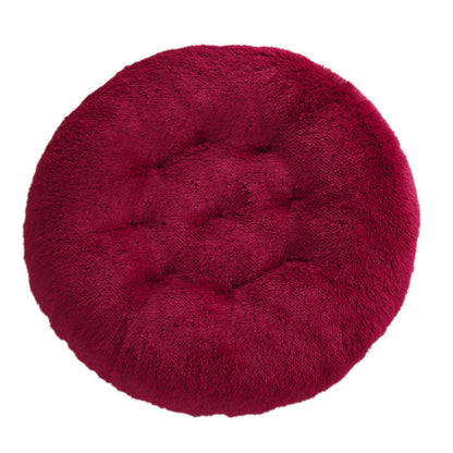 Round Pet Mat Dog Bed Plush Warm Sleep Dog Bed Cathouse Doghouse