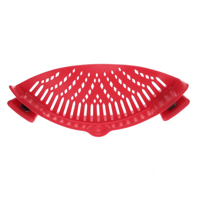 Silikon-Küchensieb Clip Pan Drain Rack Schüssel Trichter Reis Pasta Gemüse Waschen Sieb Ablassen Überschüssige Flüssigkeit Univers