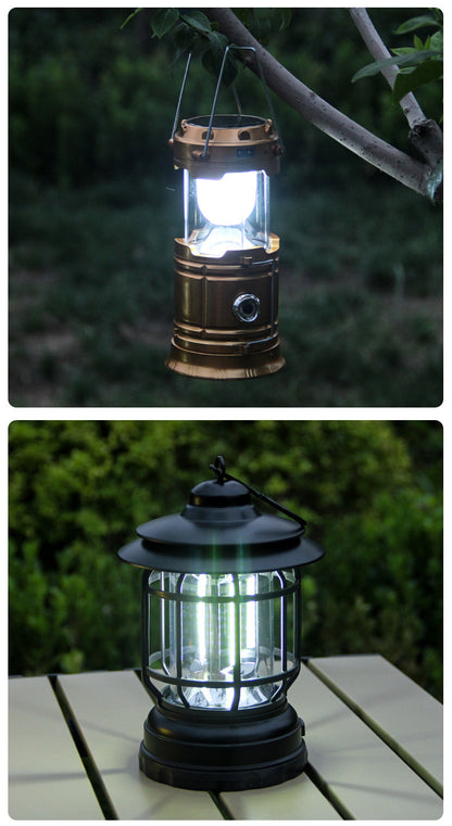 Outdoor Lamp Retro Revolving Lantern Camping Tent Lamp Camping Lamp Rechargeable Portable Lamp Atmosphere Lamp - Alles für deine Haustiere 