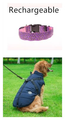 LED Dog Collar Safety Adjustable Nylon Leopard Pet Collar - Alles für deine Haustiere 