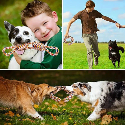 Large Rope Knot Toy For Pet Teeth Grinding Cleaning Cat Dog Boredom Relief Toys Pet Interactive Training Supplies