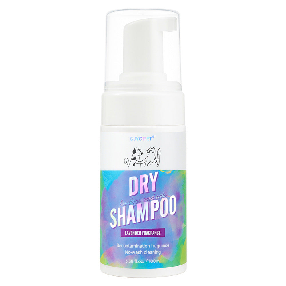 Cat Dry Shampoo Bubbles Pet No-Rinse Deodorizing and Fragrant Teddy No-Wash