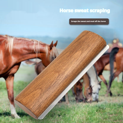 20cm Solid Wood Serrated Sweat Scraper For Horse Horse Cleaning Beauty Tools