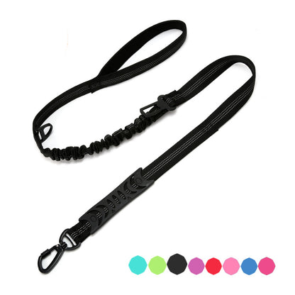Explosion Proof Outdoor Dog Traction Rope Medium Size Dog Walking Rope Elastic Reflective Car Dual Purpose Traction Rope