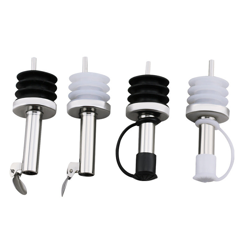 Stainless Steel Oil Bottle Stopper Pour Oil Stopper Silicone With Cap 2.4cm Stainless Steel Wine Olive Oil Pourer Dispenser