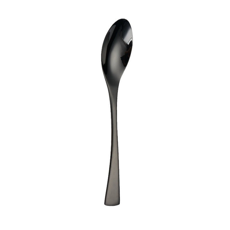 Portugal Titanium Black Stainless Steel Western Cutlery Set for Hotel and Restaurant Knife Fork Spoon Suite Factory Wholesale
