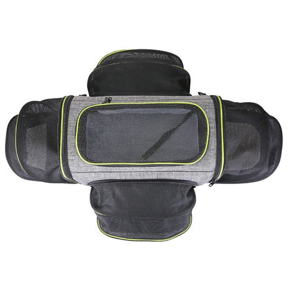 Pet Dog Expandable Carriers Backpack Portable Pet Cat Transport Bag Foldable Mesh Breathable Dog Cat Carriers Car Travel Bag