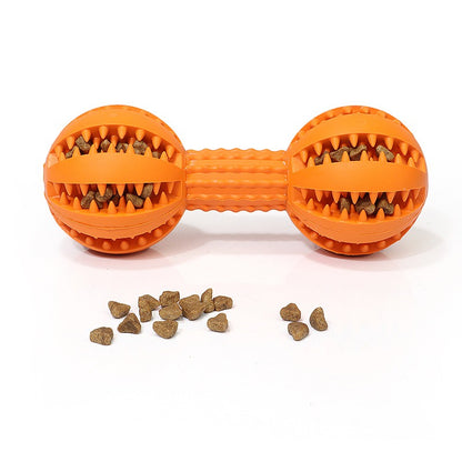 Dog Rubber Ball Dog Tooth Cleaning and Grinding Rubber Stoppable Snack Toy