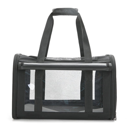 Tragbare Haustiertasche für den Außenbereich, transparent, atmungsaktiv, faltbar