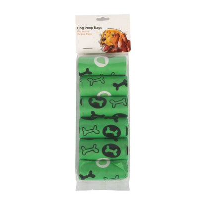 Orangefarbene und grüne Haustier-Müllbeutel für Hunde zum Aufsammeln von Kot und Stuhlgang