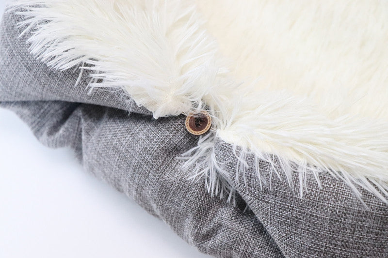 Dual-purpose Convertible Folding Plush Pet Mat
