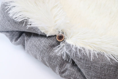 Dual-purpose Convertible Folding Plush Pet Mat