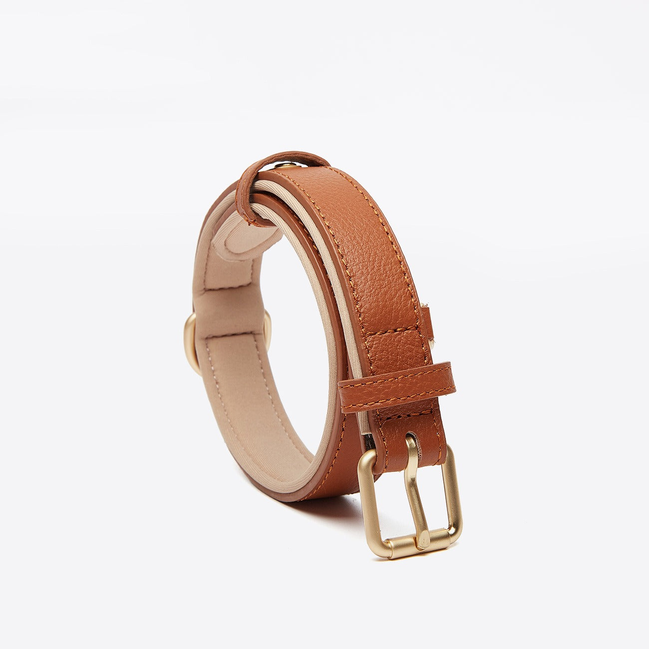 Light Luxury Leather Dog Collar Fashion Wear-Resistant Tear Bite Widening Collar Pet Supplies