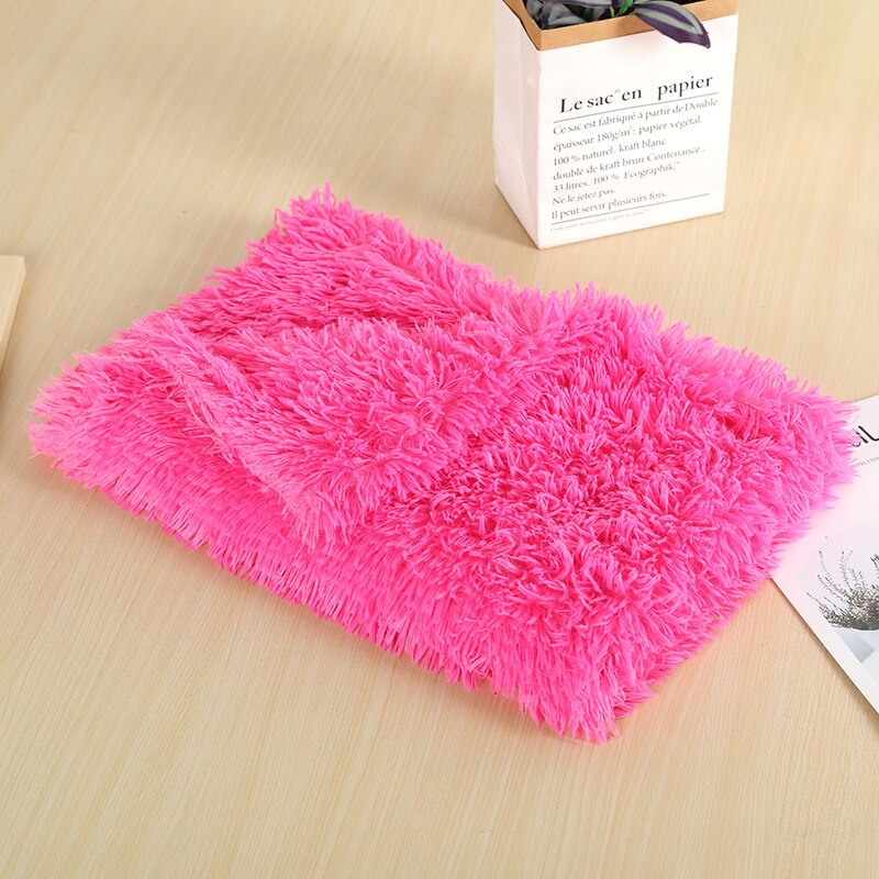 Fluffy Plush Dog Blanket Pet Sleeping Mat Cushion Mattress Extra Soft Warm Pet Throw Blankets for Small Medium Large Dogs & Cats