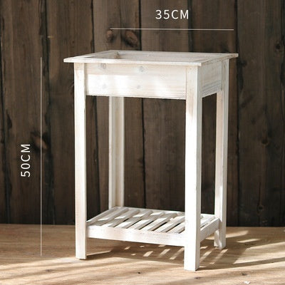 Solid Wood Retro Multi-functional Storage Rack