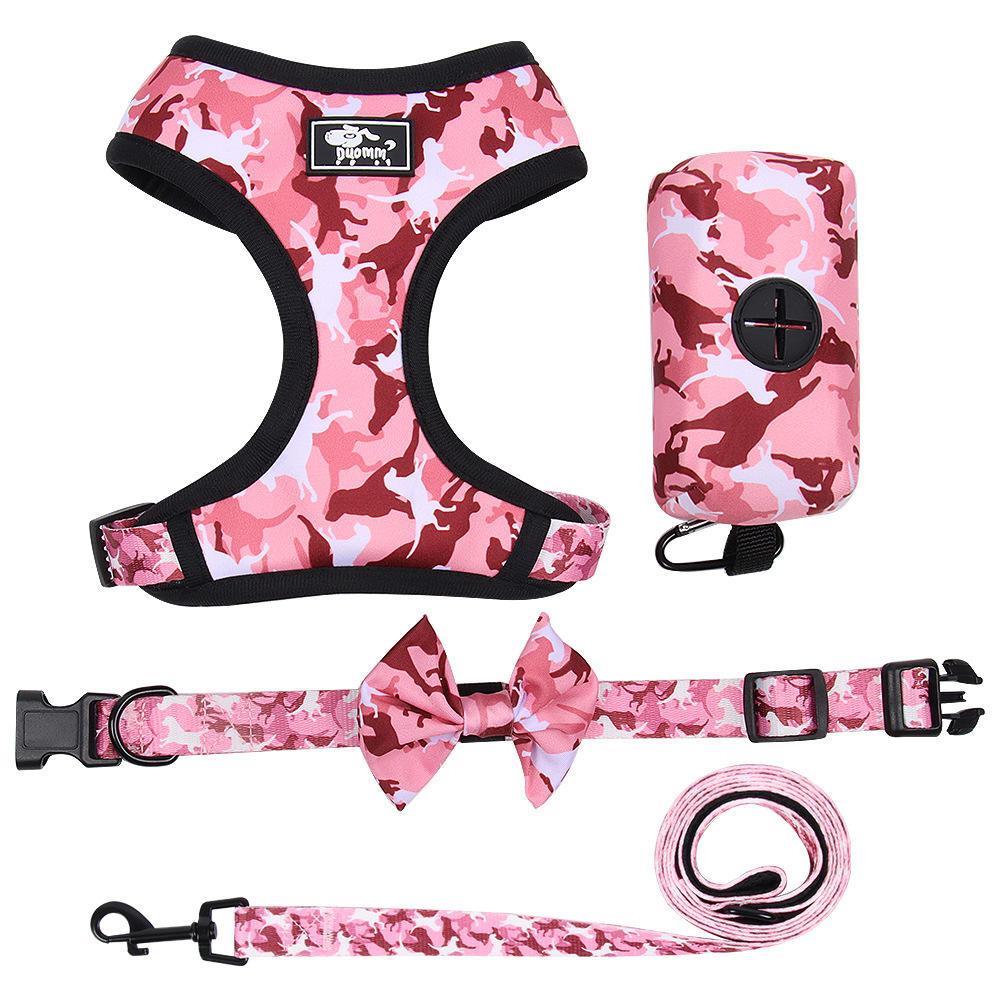 Dog Traction Rope Suit Camouflage Printed Chest Strap Dog Rope Pet Supplies