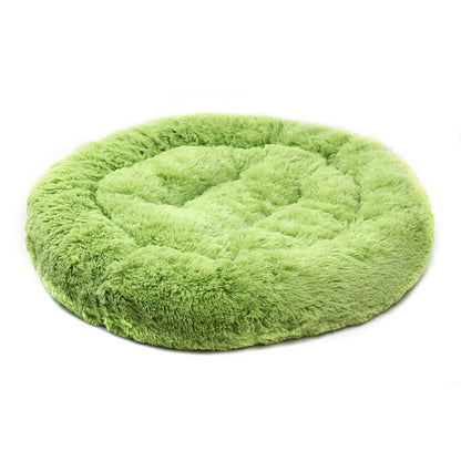 55*55 cm Colorful Dog Kennel Cat Kennel Pet Bed Round Plush Winter Dog Pad Cat Pad Small And Medium Dogs
