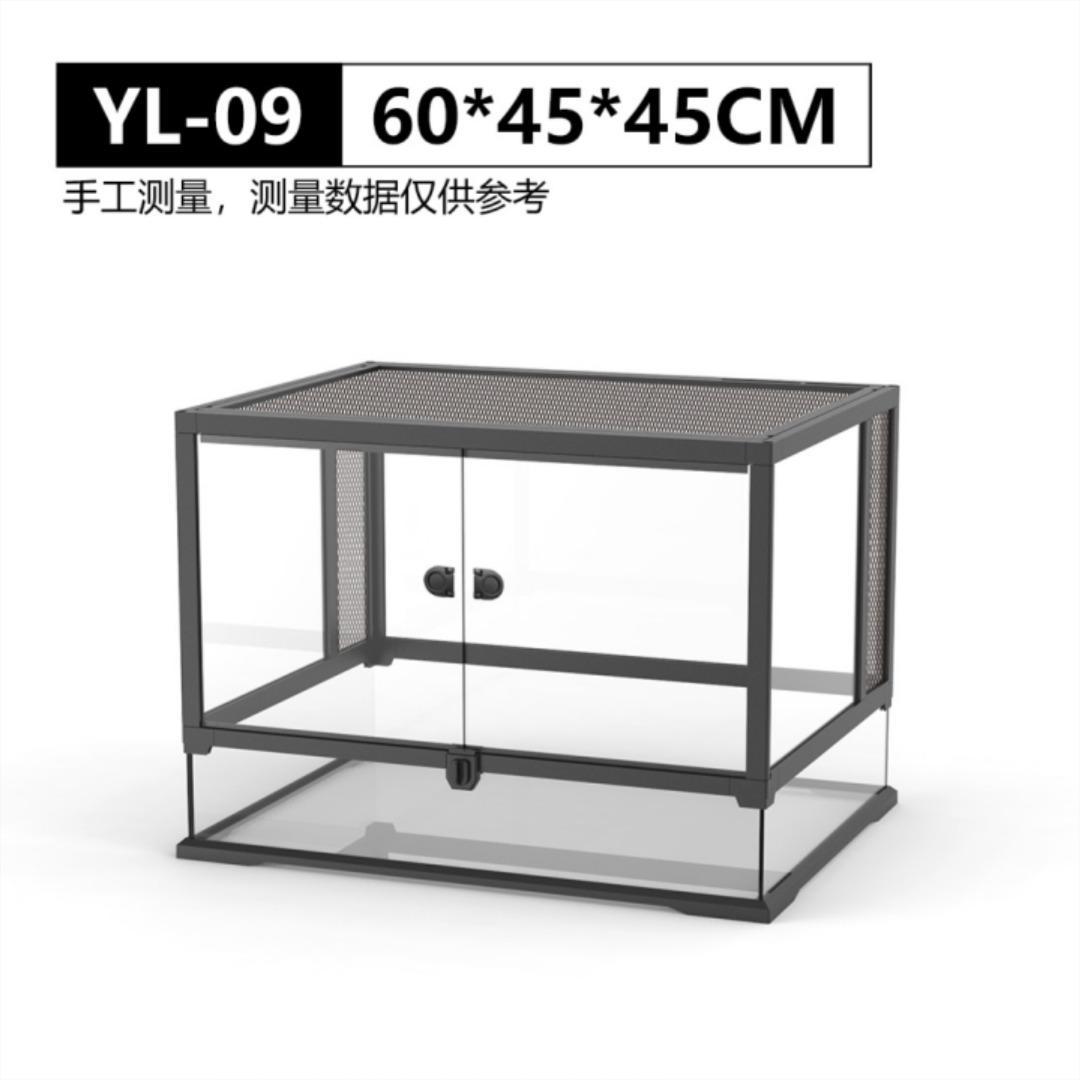 Front-opening Double-hinged Door With Top Screen Ventilation 30 Gallon Large Assembled Reptile Glass Breeding Box