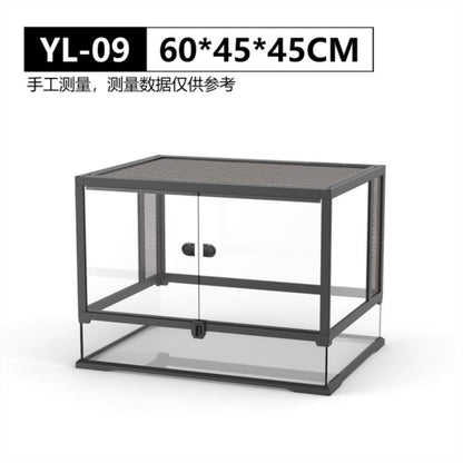Front-opening Double-hinged Door With Top Screen Ventilation 30 Gallon Large Assembled Reptile Glass Breeding Box