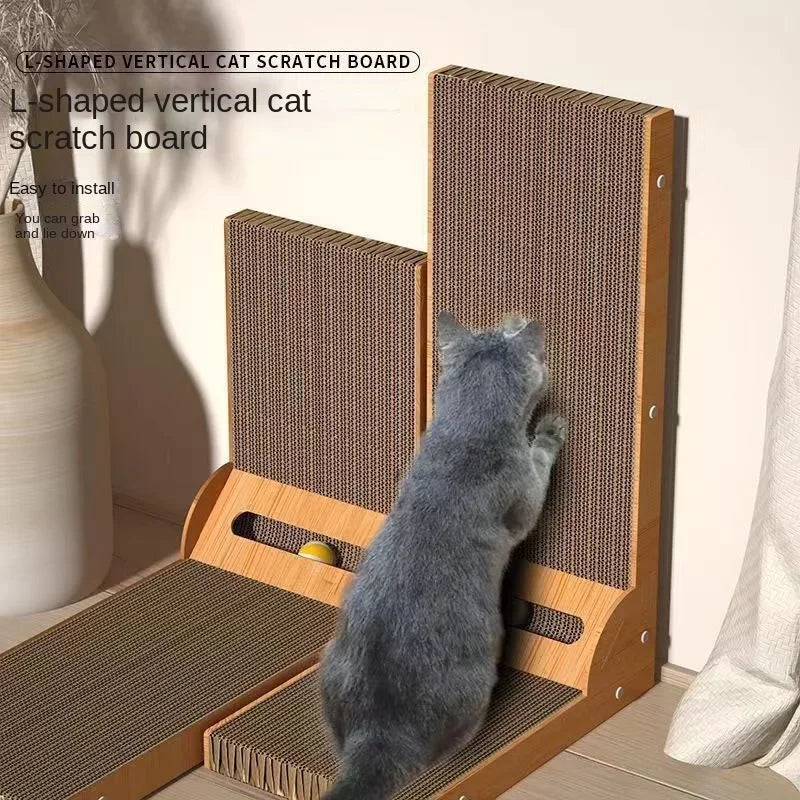 Möbel-Katzenkratzbaum L-förmiges Katzenkratzbrett Verschleißfeste Katzenkratzer Training Schleifklauenspielzeug Katzenkratzbaum