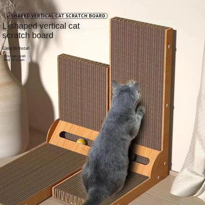 Möbel-Katzenkratzbaum L-förmiges Katzenkratzbrett Verschleißfeste Katzenkratzer Training Schleifklauenspielzeug Katzenkratzbaum