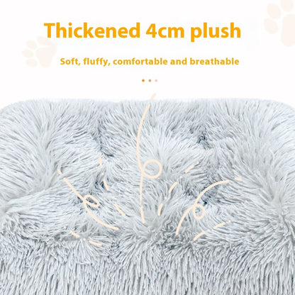 Autumn And Winter Thick Warm Pet Cushion Mat Cat Kennel Breathable Comfortable Plush Mattress Special