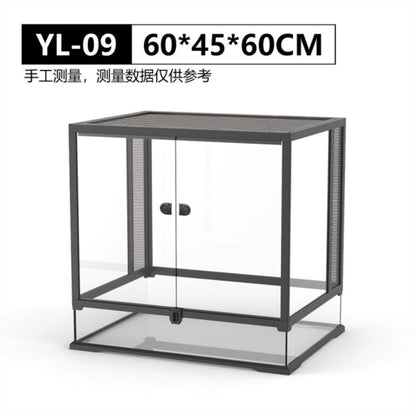 Front-opening Double-hinged Door With Top Screen Ventilation 30 Gallon Large Assembled Reptile Glass Breeding Box