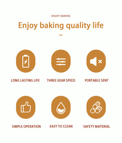 Elektrischer Handmixer Kabellos - Schneebesen für Backen & Kuchen