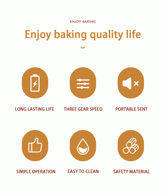 Elektrischer Handmixer Kabellos - Schneebesen für Backen & Kuchen