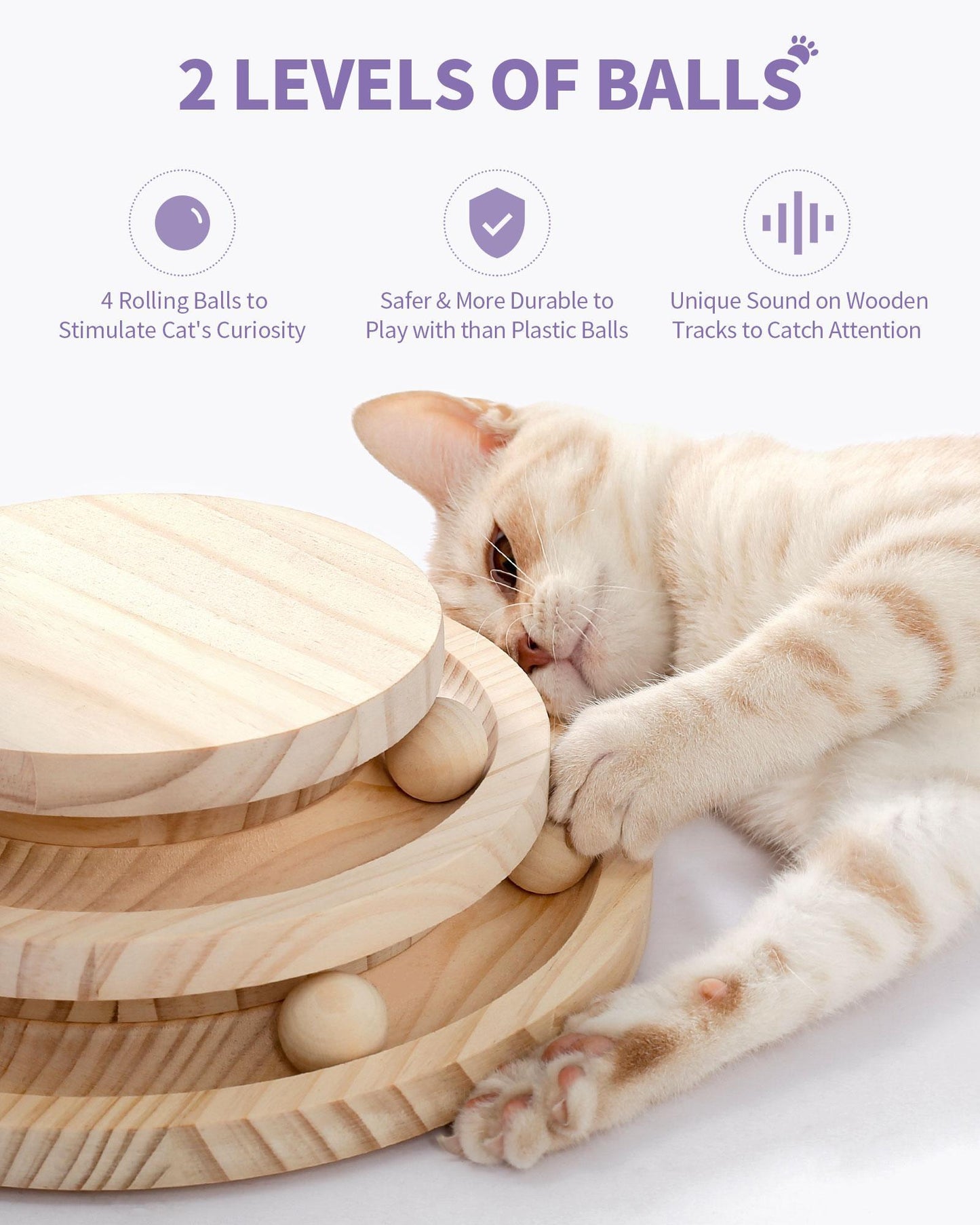 Indoor Cat Soft Scratching Board And Interactive Ball Track Toy Cat Rest And Grooming Supplies