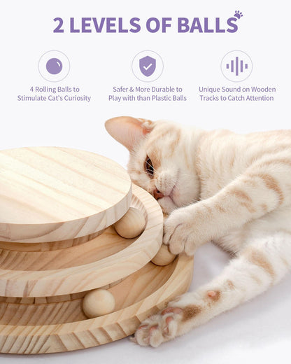 Indoor Cat Soft Scratching Board And Interactive Ball Track Toy Cat Rest And Grooming Supplies