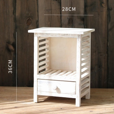 Solid Wood Retro Multi-functional Storage Rack